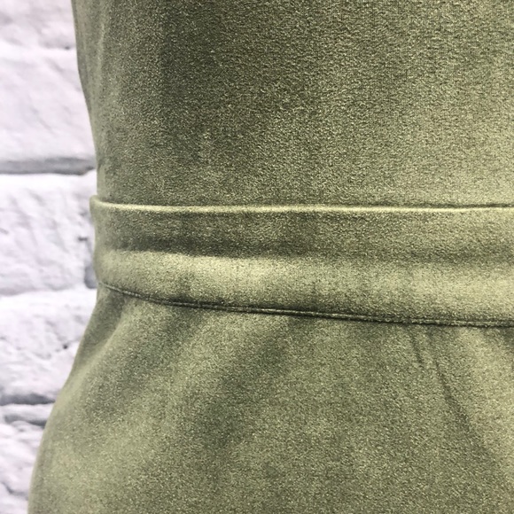 I LE New York olive green laser cut hem dress 10 - Picture 6 of 8